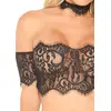 Image de Leg Avenue 81573 Haut Court en Dentelle Tour de Cou & String Noir Taille M/L EUR 42-44