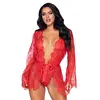 Image de LEG AVENUE Costume pour femme - 86112 - 1 pièce, rouge, M