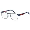 Image de TOMMY HILFIGER TH 2090 Lunettes du Vue WIR MATTE BLUE RED 54/19/145 Homme