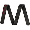 Image de Jackson Shark Fin Leather Guitar Strap (Black/Rouge), Noir