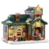 Image de LEMAX Bâtiment LED illuminé « Le Café de Noël » H17,4x20,3x14,7 cm
