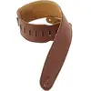 Image de Levys Leathers M4GF-BRN gevoerd lederen gitaarband, bruin