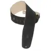 Image de Levys Leathers MS4-BLK suède gitaarband, zwart