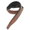 Image de Levys Leathers MSS2-BRN gevoerd lederen gitaarband, bruin