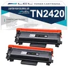 Image de LCL Cartouche de Toner Compatible TN2420 TN-2420 TN2410 TN-2410 3000Pages (2-Pack Noir) Remplacement pour Brother HL L2350DW HL-L2310D HL-L2357DW HL-L2375DW HL-L2370DN Brother MFC-L2710DN