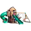 Image de Backyard Discovery Cedar Cove, Aire de Jeux en Bois | Portique Balançoire avec Double Mur d'Escalade, Toboggan et Balançoire, Bac à Sable | Balançoire Nid Oiseaux, Jeux Exterieur, +3 ans