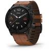 Image de Garmin Fenix 6X Saphir Smartwatch Schwarz/Braun 010-02157-14