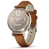 Image de Garmin Lily 2 Montre intelligente petite et élégante, écran caché, lentille à motifs, jusqu'à 5 jours d'autonomie, brun clair, peau, 1