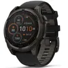 Image de Garmin Fenix 8 47 mm, AMOLED, gris carbone saphir DLC titane avec noir/gris galets en silicone