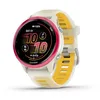 Image de Garmin® Forerunner® 570 Montre intelligente GPS avancée pour course et triathlon 42 mm Affichage AMOLED Fonctions d'entraînement et de récupération Aluminium framboise avec bande translucide Os/Mangue