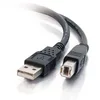 Image de C2G Câble d'imprimante USB 2.0 A vers B - Compatible avec les imprimantes et scanners HP, Epson, Brother, Samsung, Cannon et tous les autres appareils USB A/B (2M, noir)