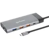 Image de Manhattan Usb-C Dock/Hub, Ports (X10): Ethernet, Hdmi (X2 8K), Usb-A, 130714