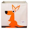Image de 3 Sprouts Cube de rangement pour jouets   33 cm   Bac de rangement pliable en tissu pour chambre d'enfant, salle de jeux d'enfants, kangourou