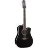 Image de Takamine EF381SC Gloss Black elektrisch-akoestische 12-snarige westerngitaar met koffer