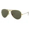 Image de Ray-Ban Rb3025 Classic Aviator, Arista Gold Crystal Green Polarisé, 62 mm