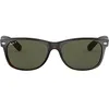 Image de Ray-Ban - Lunette de soleil RB2132 New Wayfarer Wayfarer Polarisée 52 mm, Marron (902/58 Tortoise), 52 mm, Marron (902/58 Tortoise), 52 mm