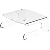 Image de Dataflex Addit Rehausseur Écran 550 - Support de moniteur en acrylique transparent, capacité de charge jusqu'à 15 kg, améliore l'ergonomie, gain de place grâce au rangement du clavier, idéal pour un lieu de travail optimisé