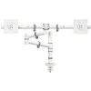 Image de Dataflex Viewgo Bras Support Écran - Bureau 130 Blanc, Bras ergonomique peu encombrant pour 2 écrans, réglage en hauteur 210mm, Max. 4kg par moniteur, Supporte les modes Portrait et Paysage, Installation facile