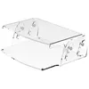 Image de Dataflex Addit Rehausseur Écran - Réglable 550, Acrylique clair, Support d'écran réglable pour poste de travail ergonomique, Max. 15kg, hauteur réglable 70-130mm en 4 étapes, gain de place sur le bureau