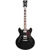 Image de D'Angelico Premier DC Solid Black semi-akoestische gitaar