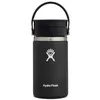 Image de Hydro Flask Tasse à café de voyage 354 ml en acier inoxydable avec isolation sous vide bouchon Flex Sip anti-goutte, sans BPA, large embouchure, noir, 354 ml (12 oz)