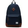 Image de Herschel Heritage Sac à dos, Bleu marine/camel, Standard - 24L