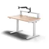 Image de Corsair Plateforme : 4-120 cm x 76 cm, hauteur fixe, ordinateur debout, bureau de jeu, gestion des câbles, ports USB, bras de moniteur inclus - Teinte de pin blanc