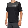 Image de 100% MTB WEAR Airmatic Short à Manches Courtes en Jersey Noir/Anthracite Taille L T-Shirt, Gris, L-XL Mixte