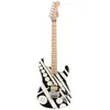 Image de EVH Striped Series Circles White & Black Satin guitare électrique avec housse