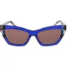 Image de GAFAS DKNY - DK547S C: COBALT/BONE TORTOISE/EYE SIZE: 55 BRIDGE: 16 HORIZONTAL MEASUREMENT: 55 VERTICAL MEASUREMENT: 45,5 Santé et soins personnels
