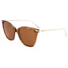 Image de Lunettes de Soleil Longchamp LO757S Striped brown 55/17/145 Femme