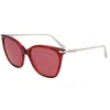 Image de Lunettes de Soleil Longchamp LO757S Striped red 55/17/145 Femme