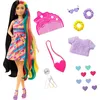 Image de Barbie Poupée Ultra Chevelure Thème Coeurs, Mince, 21,6 cm, avec Cheveux Fantaisie, Robe, 15 Accessoires de Coiffure et de Mode (8 avec Changement de Couleur) ; pour Enfants à partir de 3 Ans, HCM90