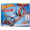 Image de Hot Wheels Double course à pied, piste droite avec grandes loopings et 2 Toy Cars (échelle 1:64), pour enfants de 5 à 10 ans, GFH85
