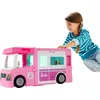 Image de Barbie Camping-Car De Rêve 3-en-1, Entièrement Meublé avec Piscine, Pick-Up 4 Places, Et Bateau, Plus de 60 Accessoires Inclus, Un Camping-Car, Jouet pour Enfant de 3 Ans et Plus, GHL93