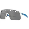 Image de Oakley Lunettes de soleil unisexe, Blanc poli/noir Prizm, 37