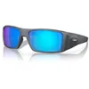 Image de Oakley Men's OO9231 Heliostat Rectangular Sunglasses, Blue Steel/Prizm Sapphire Polarized, 61 mm