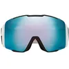 Image de Oakley Line Miner Lunettes de neige Pro, sangle de dualité noire et blanche avec verres Prizm Snow Sapphire iridium, taille L