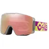 Image de Oakley Line Miner Pro Lunettes de ski avec sangle de dualité violet/jaune avec verres Prizm Snow Rose, taille M