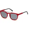 Image de Timberland Lunettes de soleil Tb918167D pour homme, couleur: rouge mat/fumée polarisé, taille: 53, Rouge mat/fumée polarisé, Rouge givré/fumée polarisé