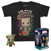 Image de Funko Pocket Pop!& Tee: Guardians of The Galaxy - Holiday Groot - Medium - Marvel Comics- T-Shirt - Vêtements avec Mini-Figurine en Vinyle à Collectionner - Idée de Cadeau pour Les Adultes